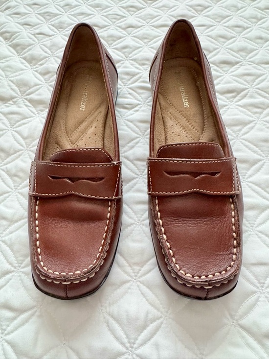 Naturalizer Shoes - Naturalizer Women's Carletta Brown Leather Penny Loafers Flats Slip-on Size 7